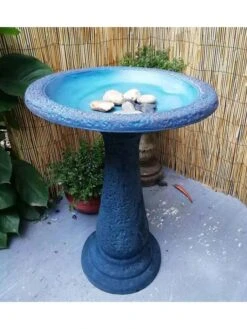 Exaco Enduro Clay Birdbath -OW Garden Decor Shop 8612394bl 06v