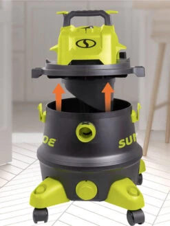 Sun Joe® 8-Gal 1200W 6.5 Pk HP Wet/Dry Shop Vac, HEPA,w/Cleaning Attachments -OW Garden Decor Shop 8612522 07v