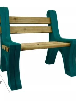 Custom Length Lightweight Indoor Or Outdoor Bench Ends -OW Garden Decor Shop 8612857GR 03V tif