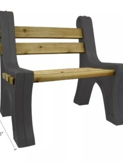 Custom Length Lightweight Indoor Or Outdoor Bench Ends -OW Garden Decor Shop 8612857GY 07V tif