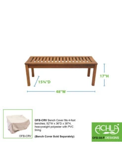 Achla Designs Backless Bench, 4' 7 Achla Designs Backless Bench, 4' -OW Garden Decor Shop 8612909 04v