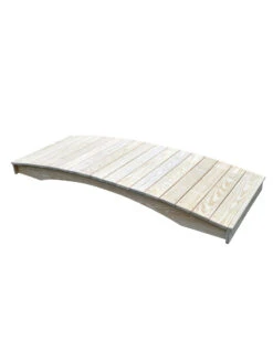 Plank Garden Bridge Unfinished 3' X 10' -OW Garden Decor Shop 8613097 01v