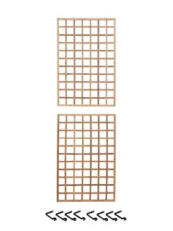 Bamboo Wall Trellis, 45" X 30", Set Of Two 6 Bamboo Wall Trellis, 45" X 30", Set Of Two -OW Garden Decor Shop 8613149 0041