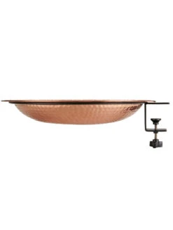 Pure Copper Bird Bath Deck Mount -OW Garden Decor Shop 8613382 04v